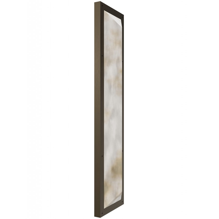 Avenue Lighting Sedona 1Lt 30" Beveled Sconce, Alabaster/Brass/White