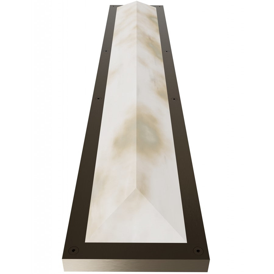 Avenue Lighting Sedona 1Lt 36" Wall Sconce, Alabaster/Brass/White