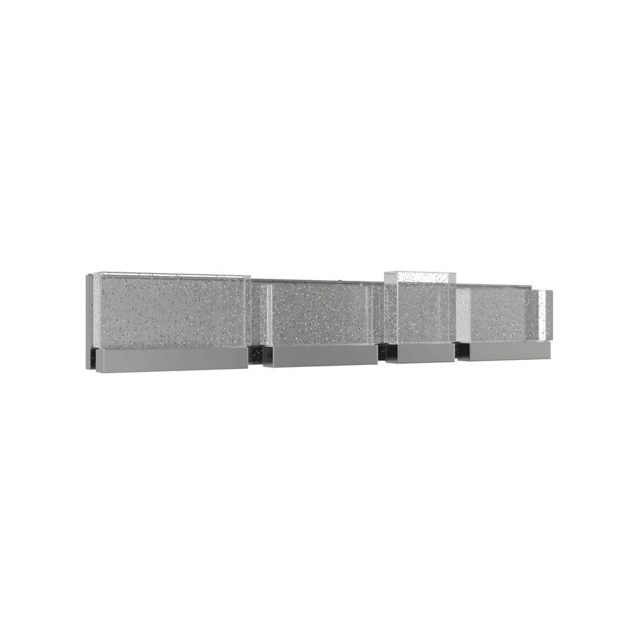 Avenue Original Glacier LED 33" Bath Bar, Nickel/Bubble Crystal