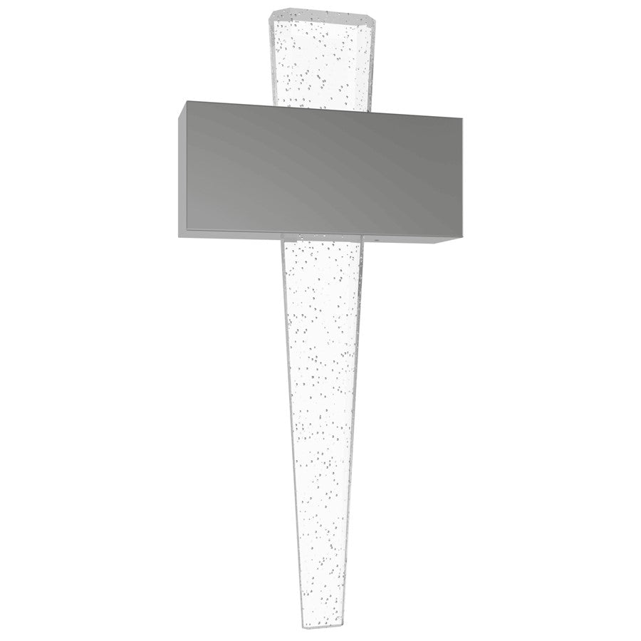 Avenue Original Glacier LED 24" Wall Sconce, Nickel/Bubbled Crystal