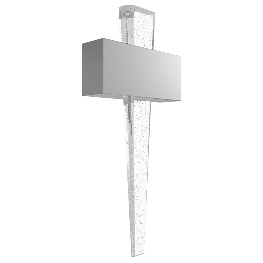 Avenue Original Glacier LED 24" Wall Sconce, Nickel/Bubbled Crystal