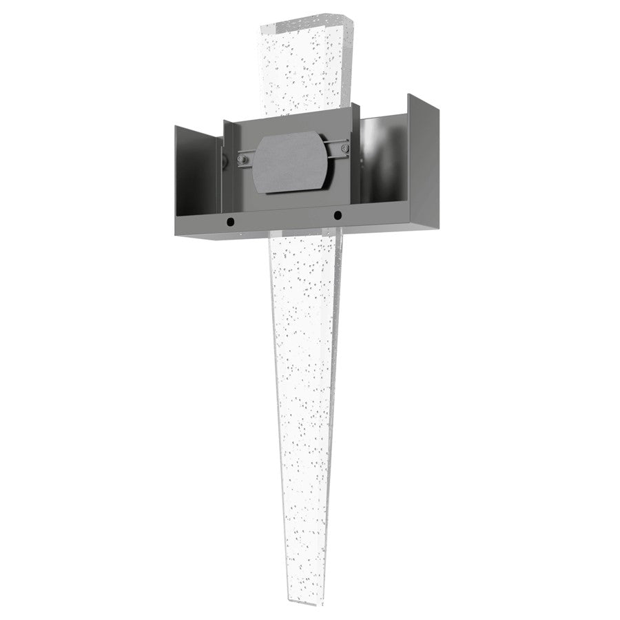 Avenue Original Glacier LED 24" Wall Sconce, Nickel/Bubbled Crystal