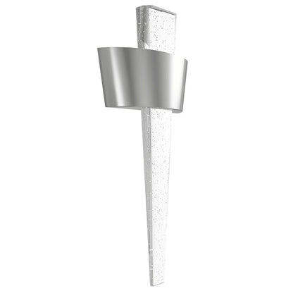 Avenue Original Glacier LED 24" Curved Sconce, Nickel/Bubble Crystal