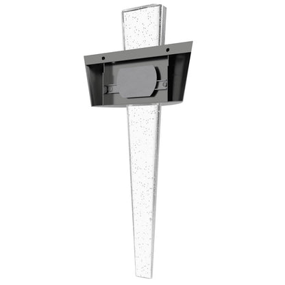 Avenue Original Glacier LED 24" Curved Sconce, Nickel/Bubble Crystal
