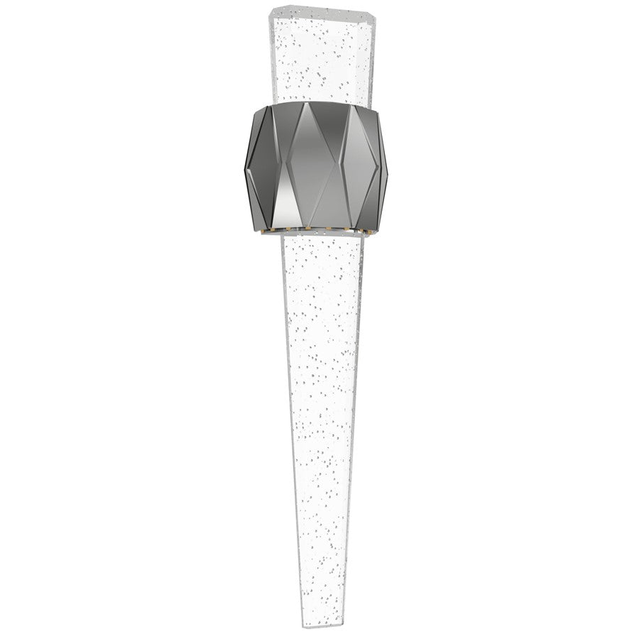 Avenue Original Glacier LED 24" Geo Sconce, Nickel/Bubble Crystal