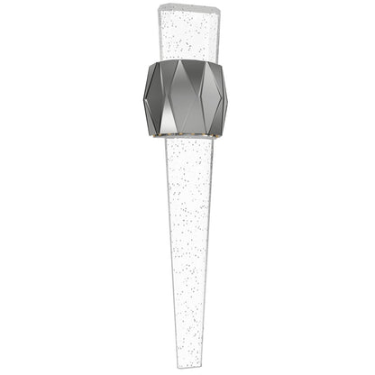 Avenue Original Glacier LED 24" Geo Sconce, Nickel/Bubble Crystal