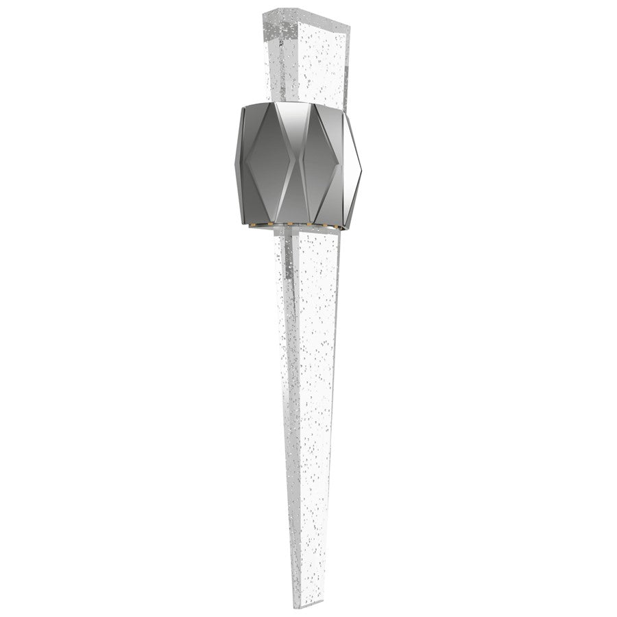 Avenue Original Glacier LED 24" Geo Sconce, Nickel/Bubble Crystal