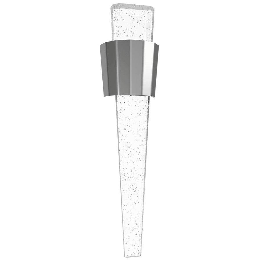 Avenue Original Glacier LED 24" Faceted Sconce, Nickel/Bubble