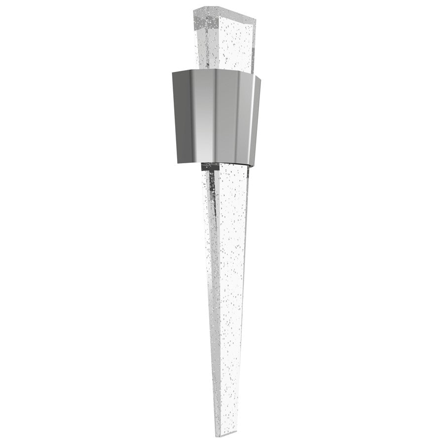 Avenue Original Glacier LED 24" Faceted Sconce, Nickel/Bubble