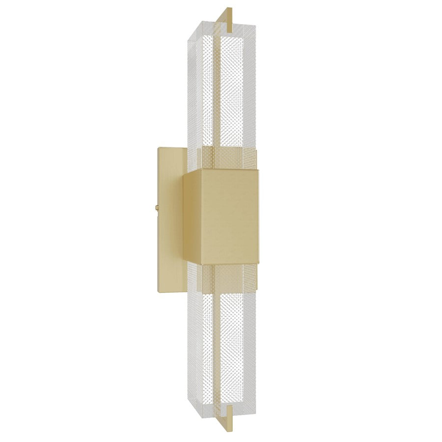 Avenue Original Glacier LED 17" Wall Sconce, Brass/Snow Crystal