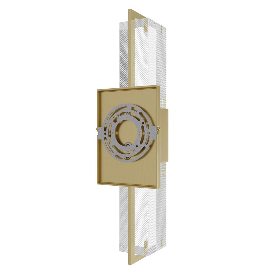 Avenue Original Glacier LED 17" Wall Sconce, Brass/Snow Crystal