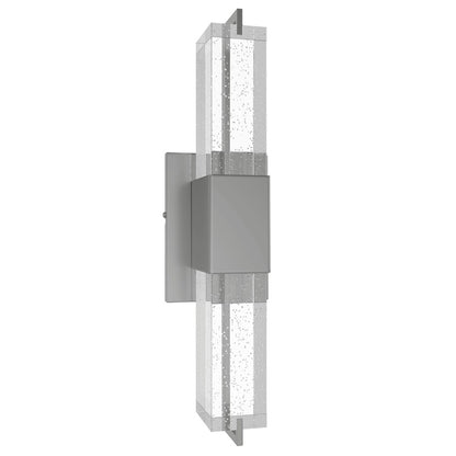 Avenue Original Glacier LED 17" Wall Sconce, Nickel/Bubbled Crystal