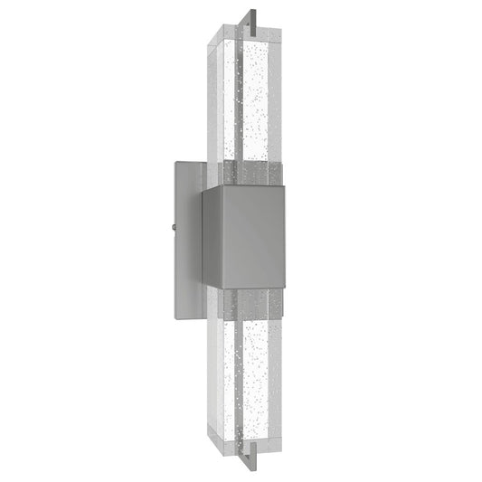 Avenue Original Glacier LED 17" Wall Sconce, Nickel/Bubbled Crystal