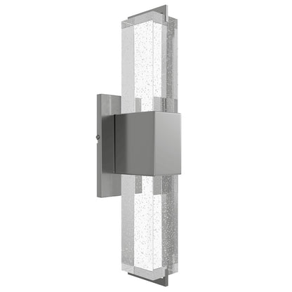 Avenue Original Glacier LED 17" Wall Sconce, Nickel/Bubbled Crystal
