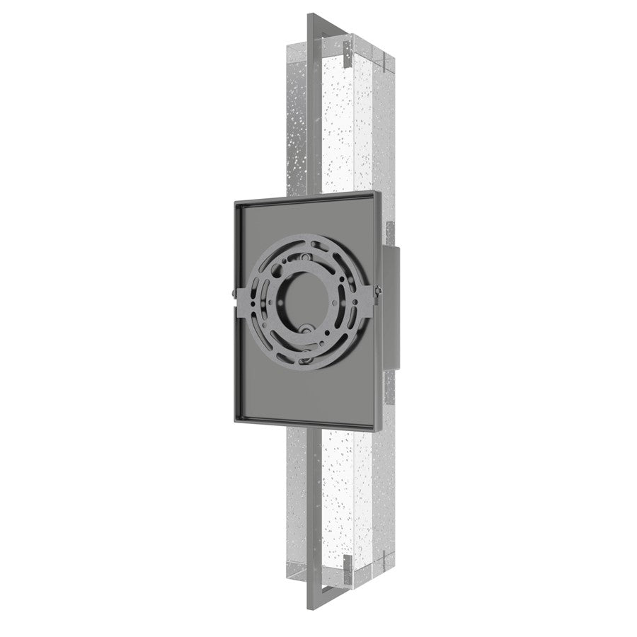 Avenue Original Glacier LED 17" Wall Sconce, Nickel/Bubbled Crystal