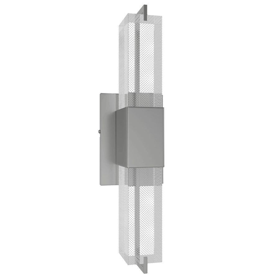 Avenue Original Glacier LED 17" Wall Sconce, Nickel/Snow Crystal
