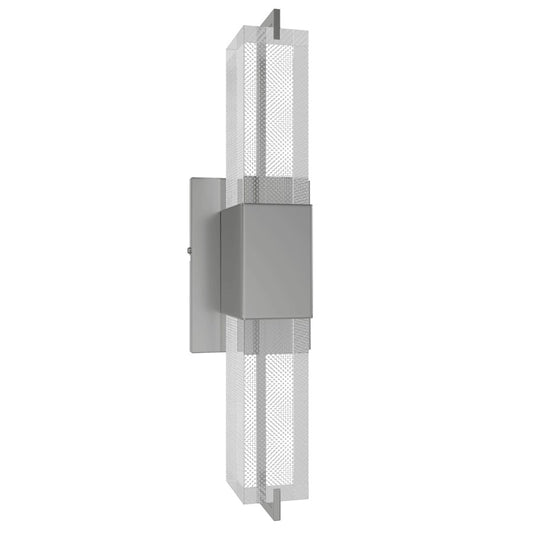 Avenue Original Glacier LED 17" Wall Sconce, Nickel/Snow Crystal
