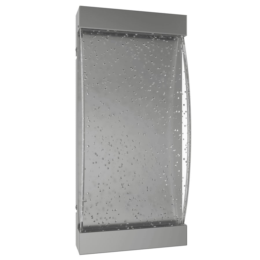 Avenue Original Glacier LED 15" Sconce, Nickel/Curved Bubble Crystal