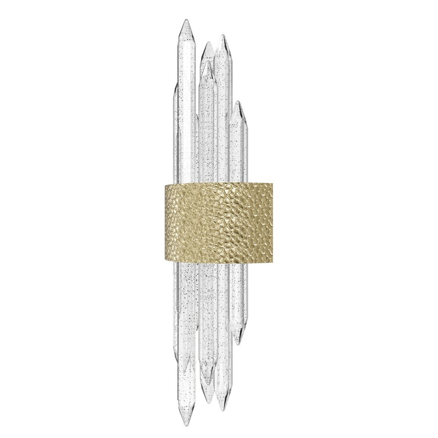 Avenue Lighting Aspen AC LED 22" Wall Sconce, Hammered Brush Brass