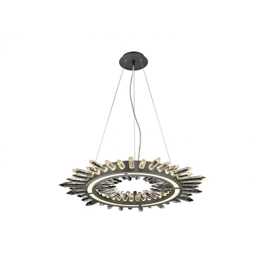 Avenue Lighting Aspen LED 34" Pendants, Bronze/Bubble Crystal