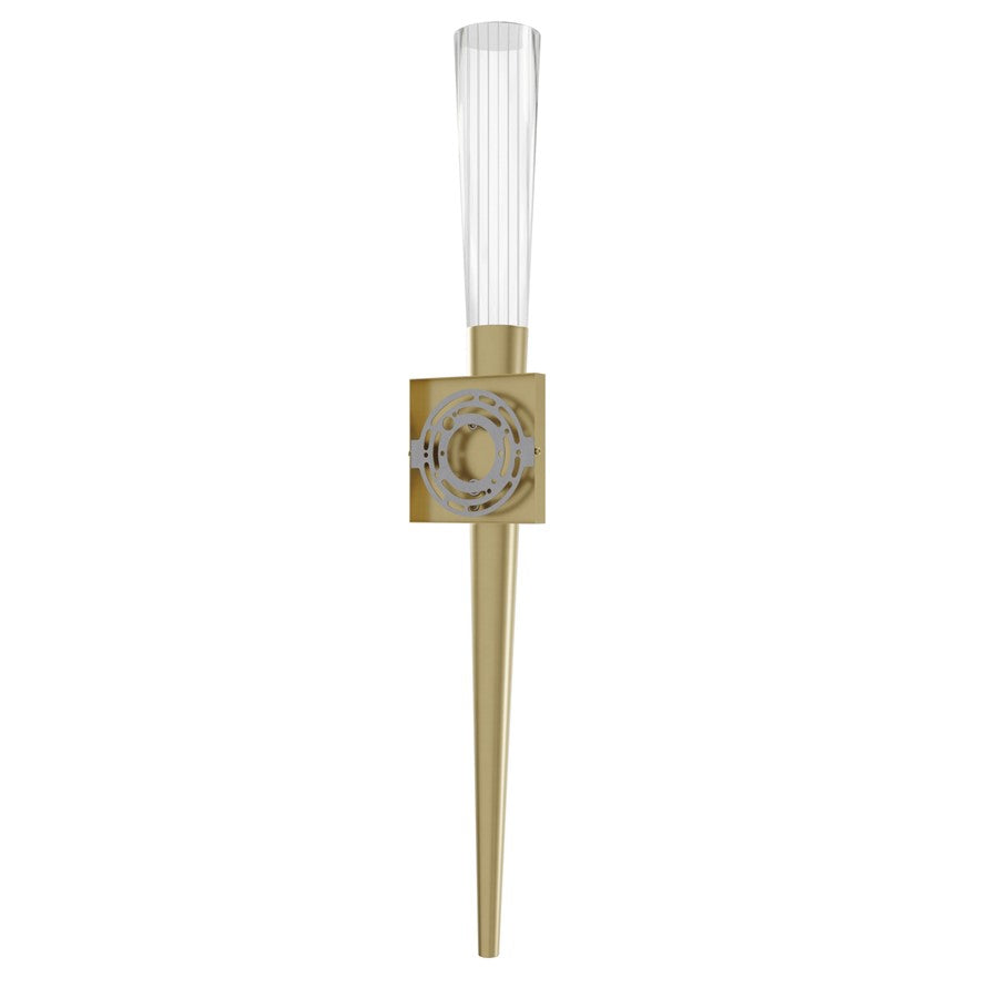 Avenue Lighting Encino 1 Light 32" Wall Sconce, Brushed Brass