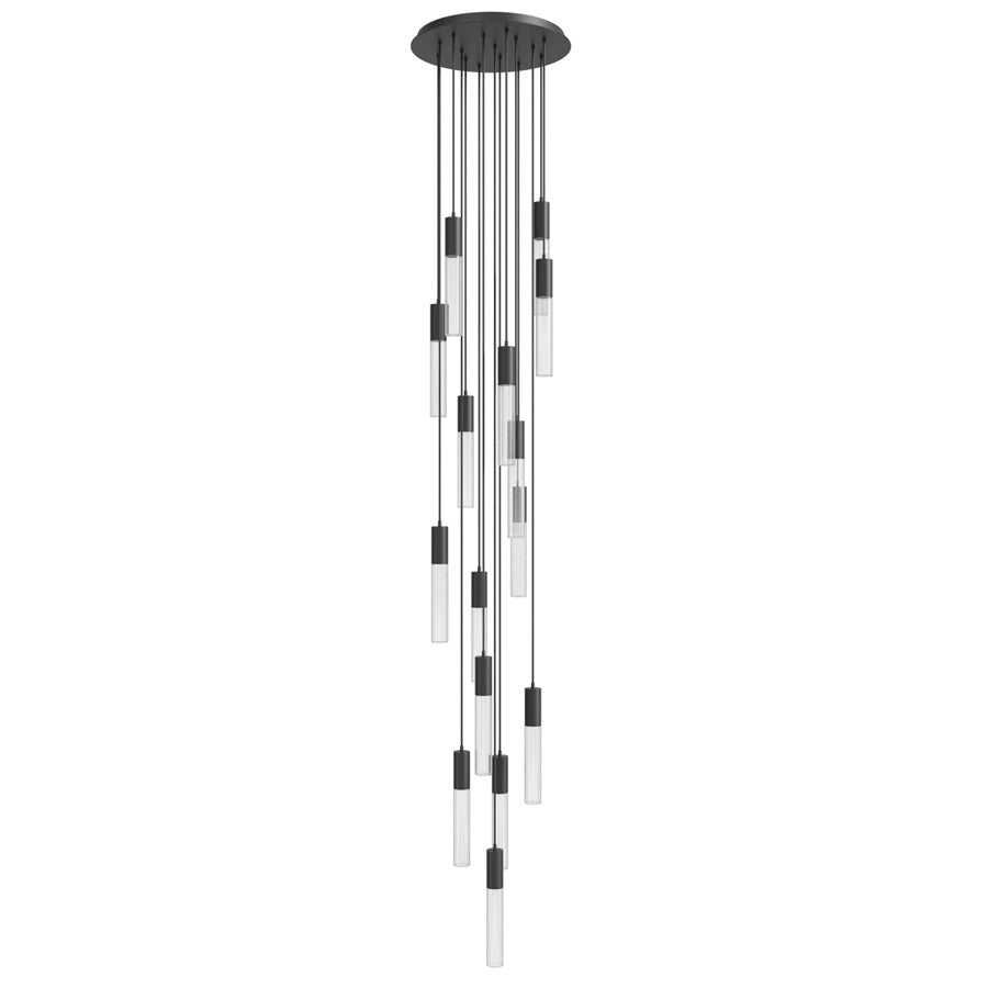 Avenue Lighting Strand 15 Light 148" Pendant/Multi Port , Black