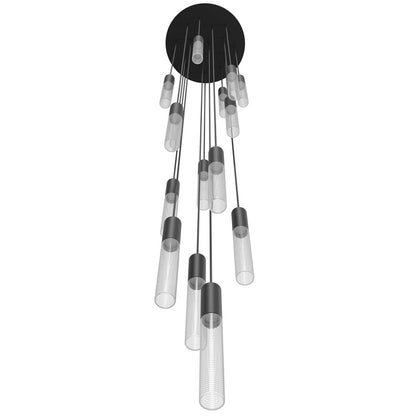 Avenue Lighting Strand 15 Light 148" Pendant/Multi Port , Black