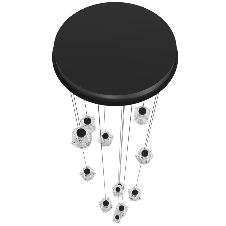 Avenue Lighting Beluga 13 Light 203" Pendant/Multi Port , Black