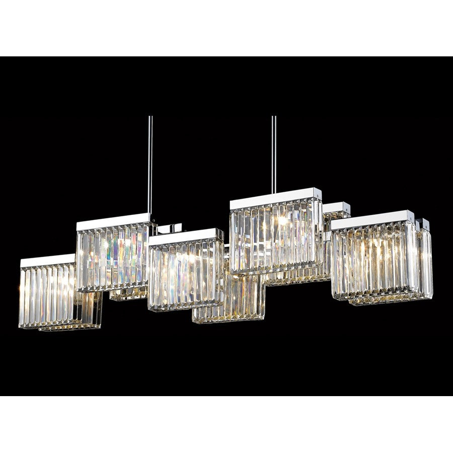 Avenue Lighting Broadway 10 Light 12" Chandelier, Polished Nickel