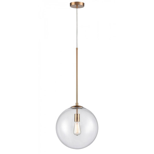 Avenue Lighting Delilah 1 Light 33" Pendant, Aged Brass