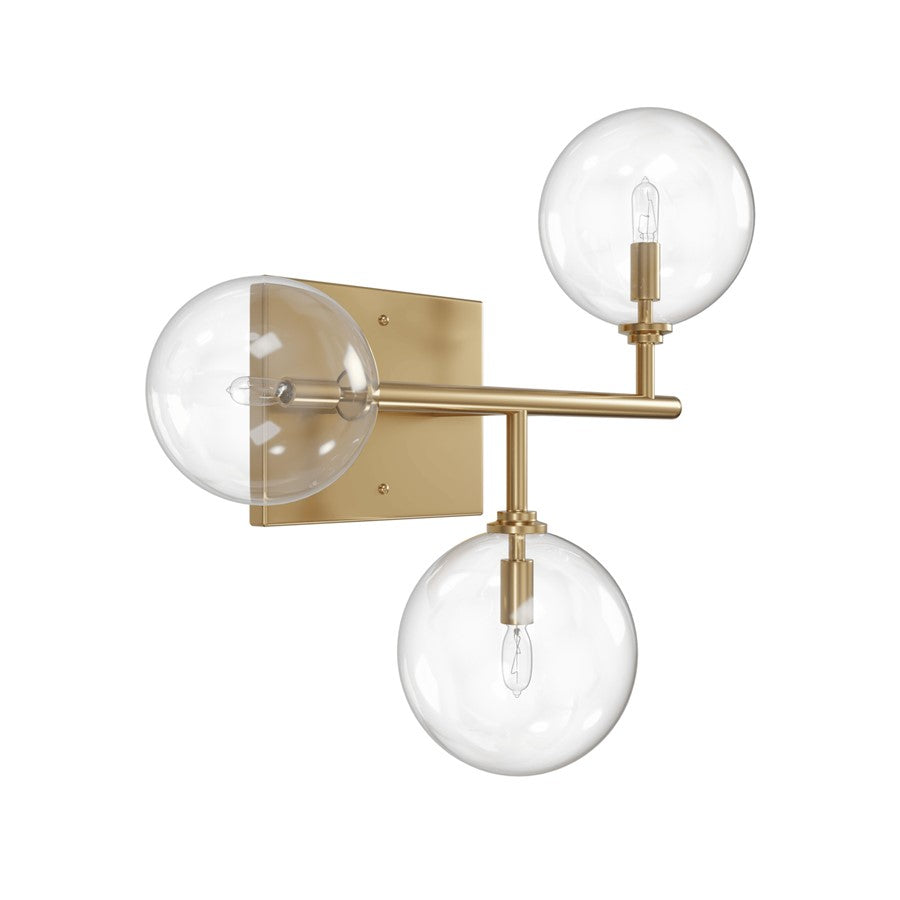 Avenue Lighting Delilah 3 Light 18" Wall Sconce, Aged Brass