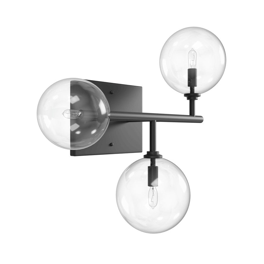 Avenue Lighting Delilah 3 Light 18" Wall Sconce, Black