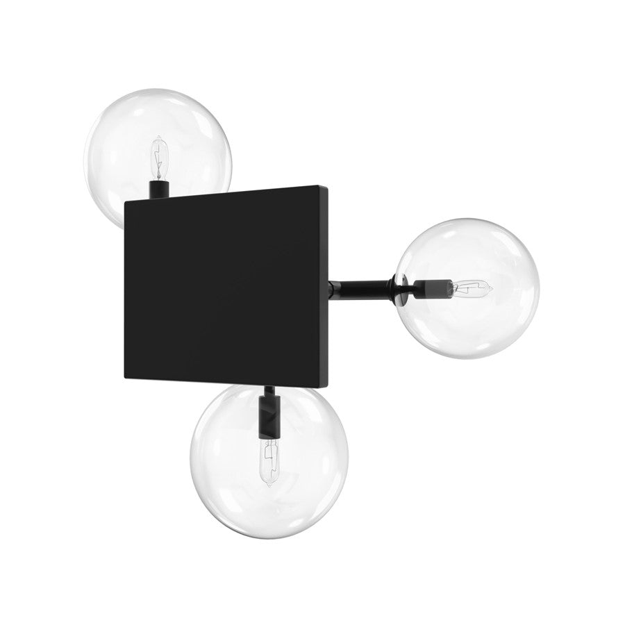 Avenue Lighting Delilah 3 Light 18" Wall Sconce, Black