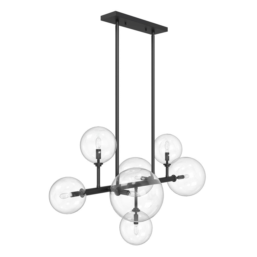 Avenue Lighting Delilah 7 Light 24" Chandelier, Black