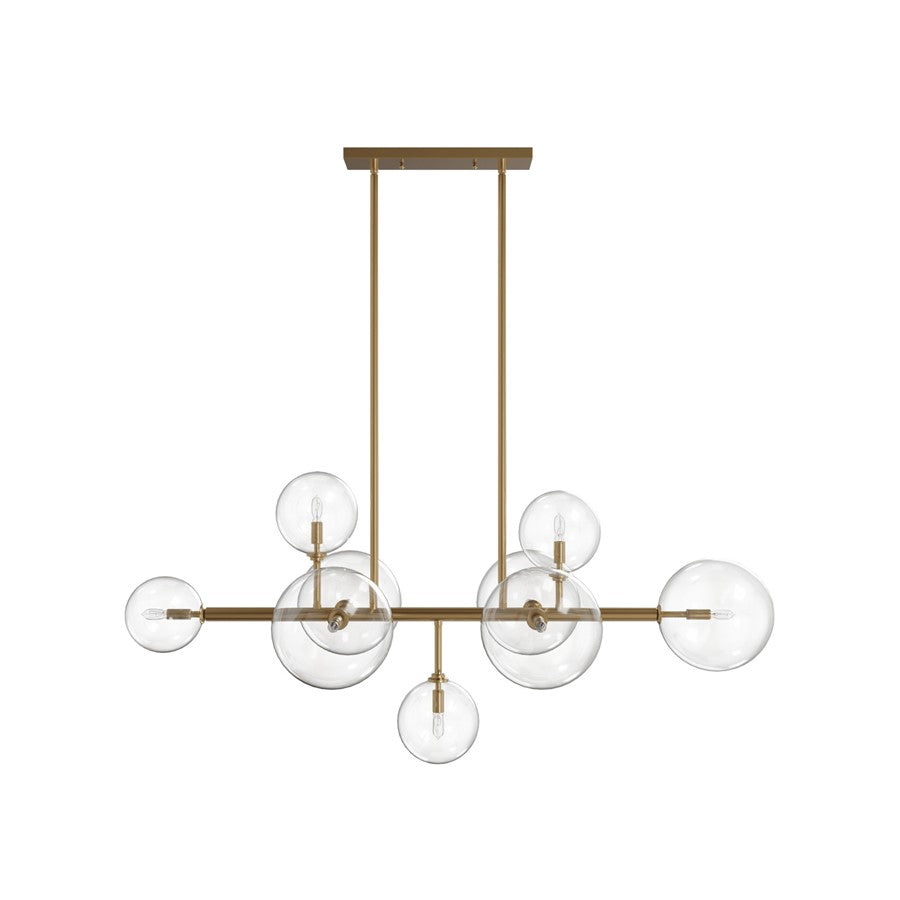 Avenue Lighting Delilah 9 Light 24" Chandelier, Aged Brass