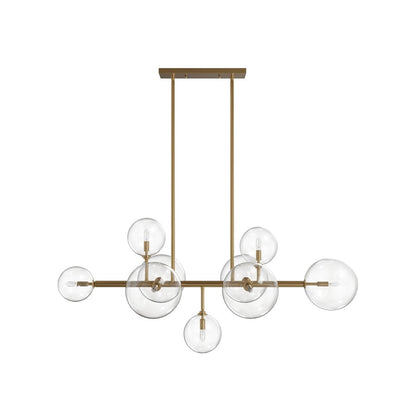 Avenue Lighting Delilah 9 Light 24" Chandelier, Aged Brass