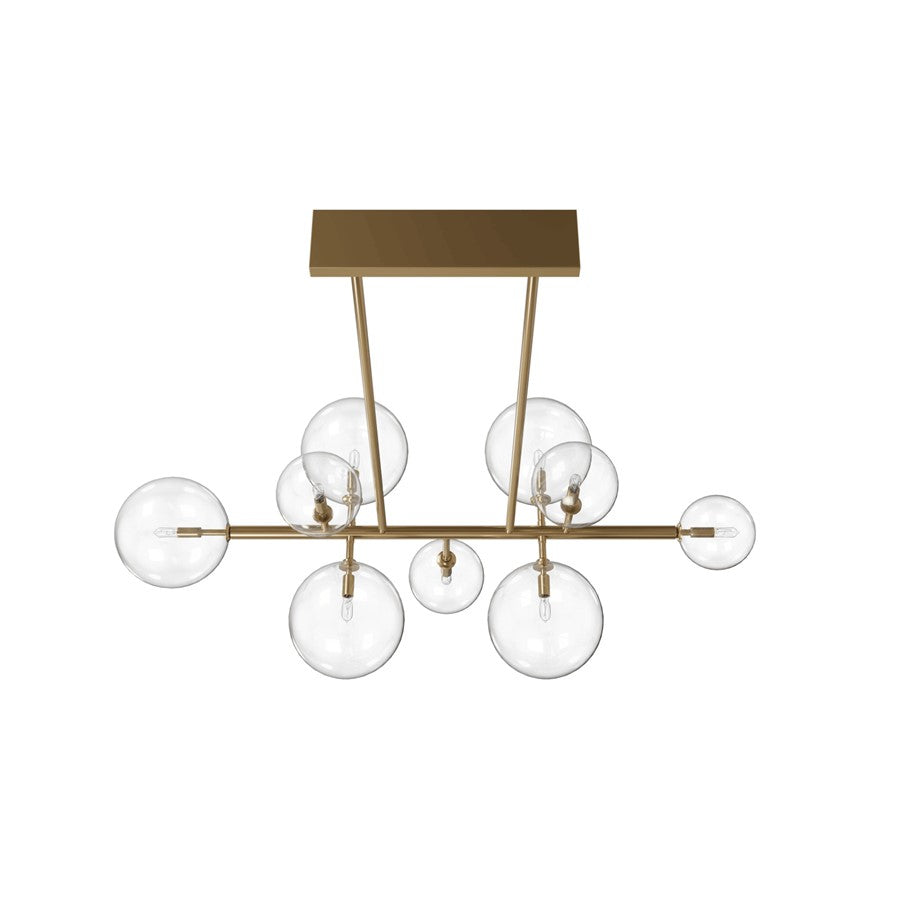 Avenue Lighting Delilah 9 Light 24" Chandelier, Aged Brass