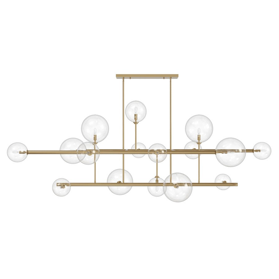 Avenue Lighting Delilah 16 Light 31" Chandelier, Aged Brass