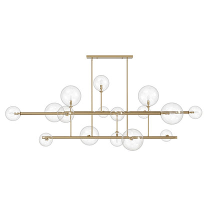 Avenue Lighting Delilah 16 Light 31" Chandelier, Aged Brass