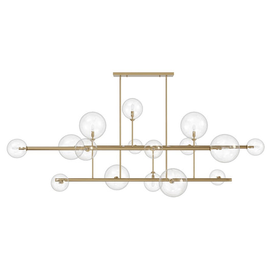 Avenue Lighting Delilah 16 Light 31" Chandelier, Aged Brass