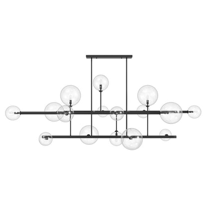 Avenue Lighting Delilah 16 Light 31" Chandelier, Black