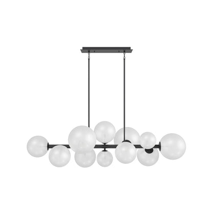 Avenue Lighting Delilah 12 Light 16" Chandelier, Black