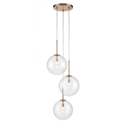 Avenue Lighting Delilah 3 Light 76" Pendant/Multi Port , Aged Brass