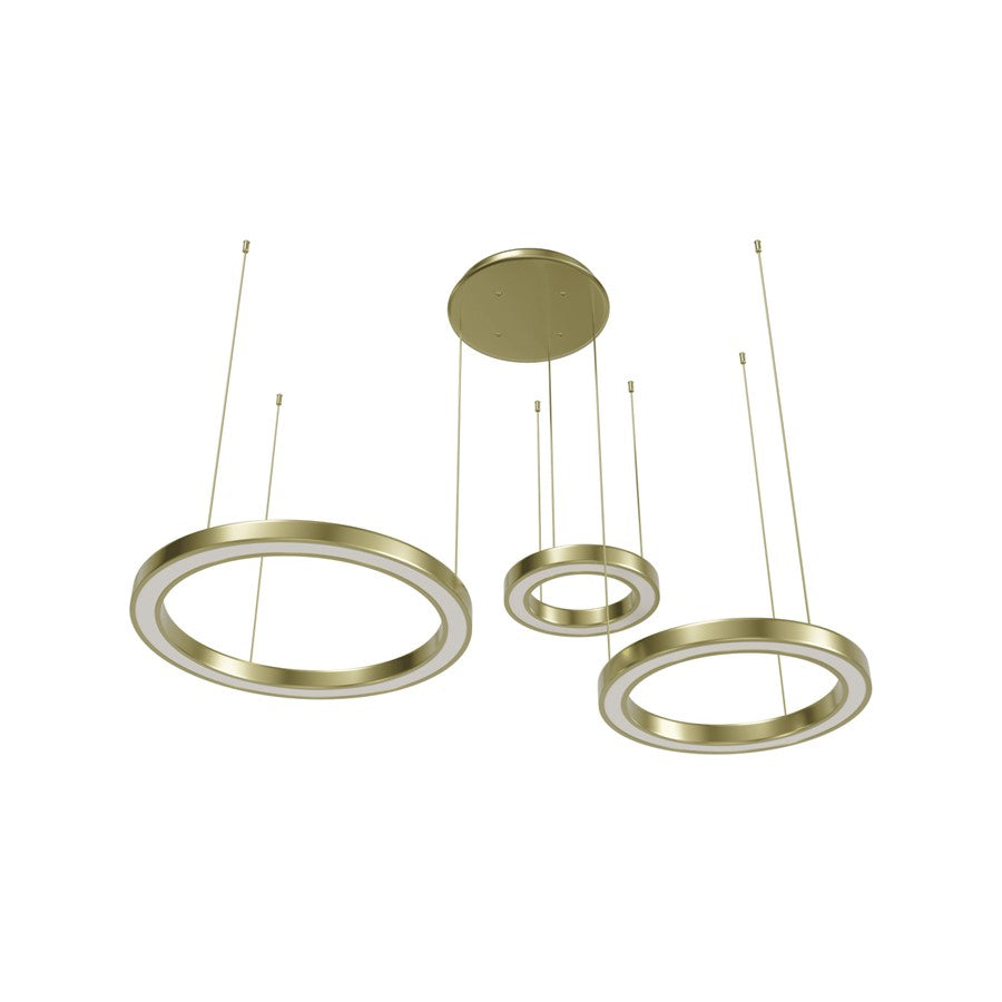 Avenue Lighting Aria LED 59" 3 Ring Pendant/Multi Port, Brass