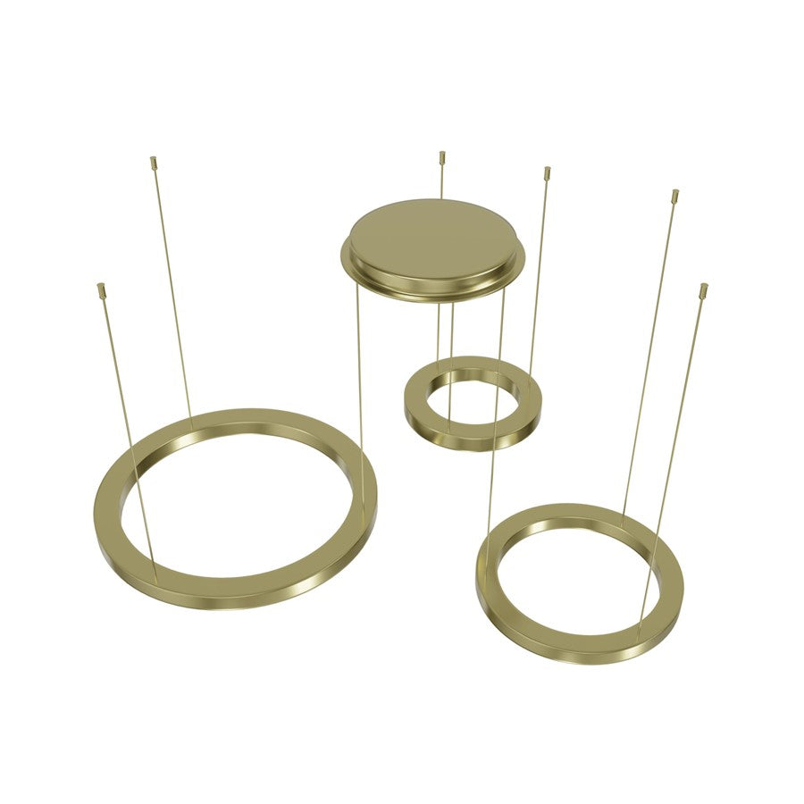 Avenue Lighting Aria LED 59" 3 Ring Pendant/Multi Port, Brass