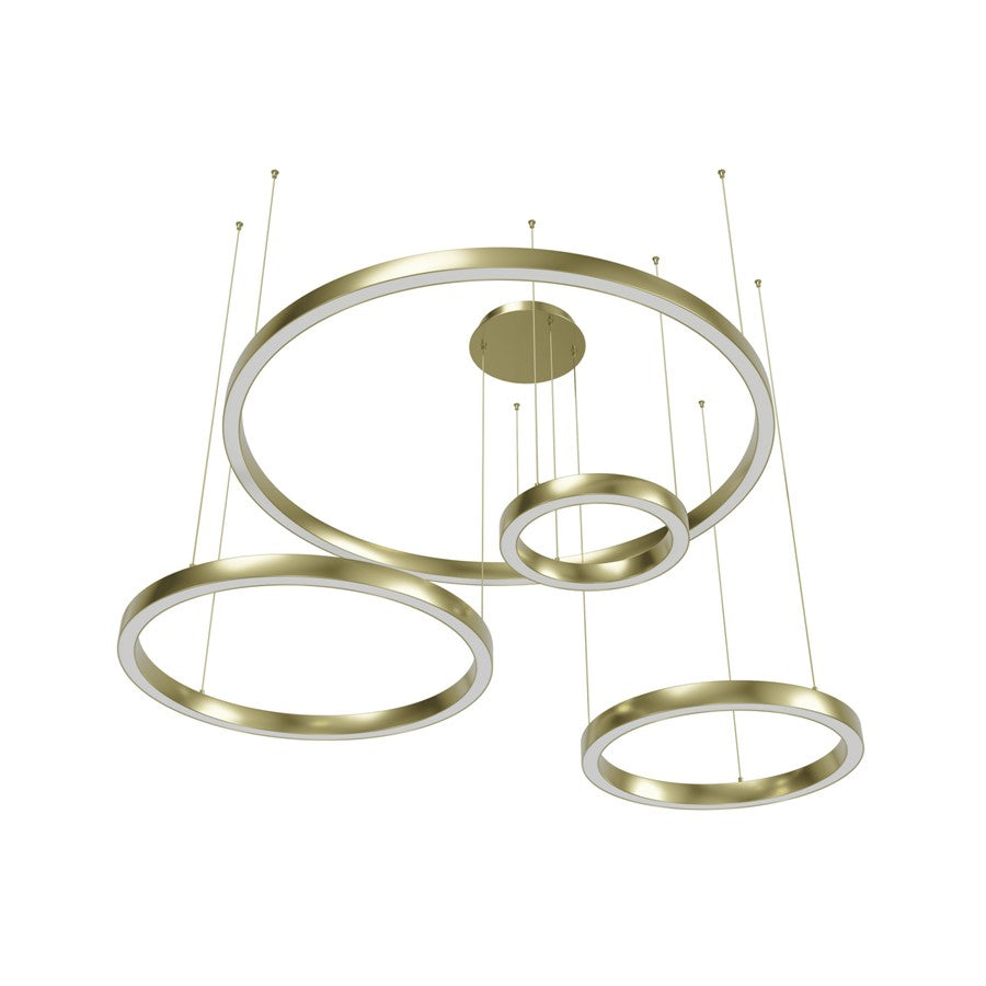 Avenue Lighting Aria LED 64" 4 Ring Pendant/Multi Port, Brass