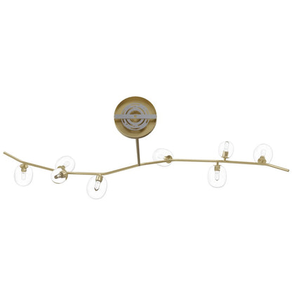 Avenue Lighting Hampton 8Lt 12" Chandelier, Brass/Clear Glass