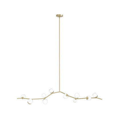 Avenue Lighting Hampton 10Lt 12" Chandelier, Brass/Clear Glass