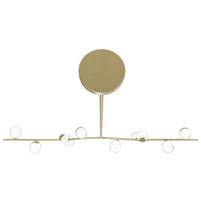 Avenue Lighting Hampton 10Lt 12" Chandelier, Brass/Clear Glass