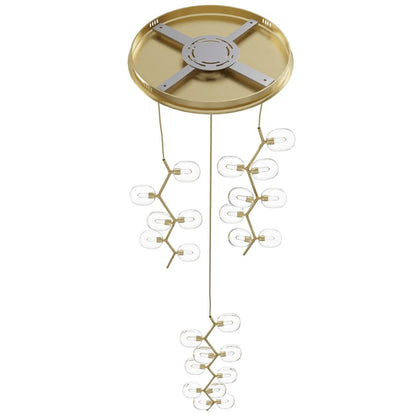Avenue Lighting Hampton 24Lt 72" Pendant, Brass/Clear